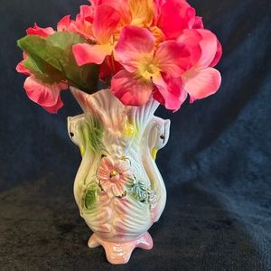 Vintage Ceramic Double Swan Flower Vase